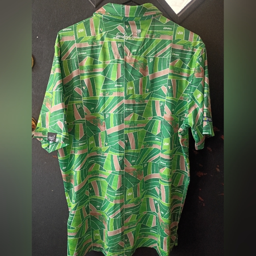 Sunday Crew Polo Green Tractor Agx Large Men's New With Tags - Picture 2 of 5